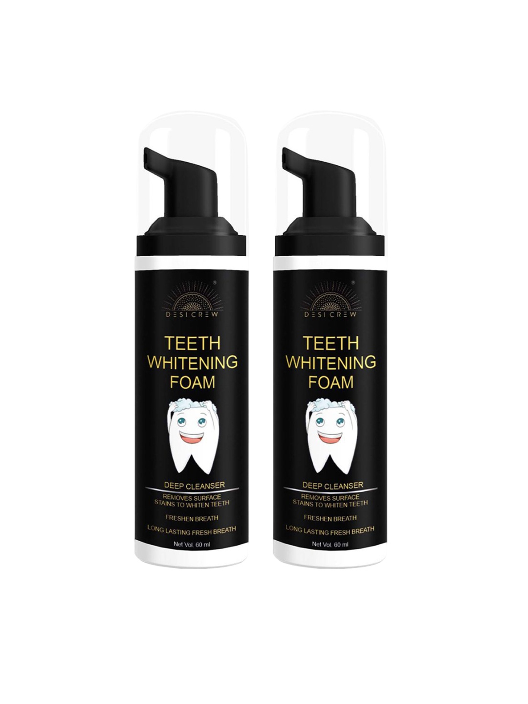 

Desi Crew Set Of 2 Teeth Whitening Foam - 60ml Each, Green