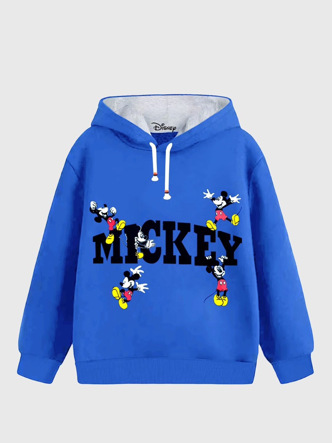 

KUCHIPOO Boys Mickey Mouse Printed Hooded Fleece Sweatshirt, Blue