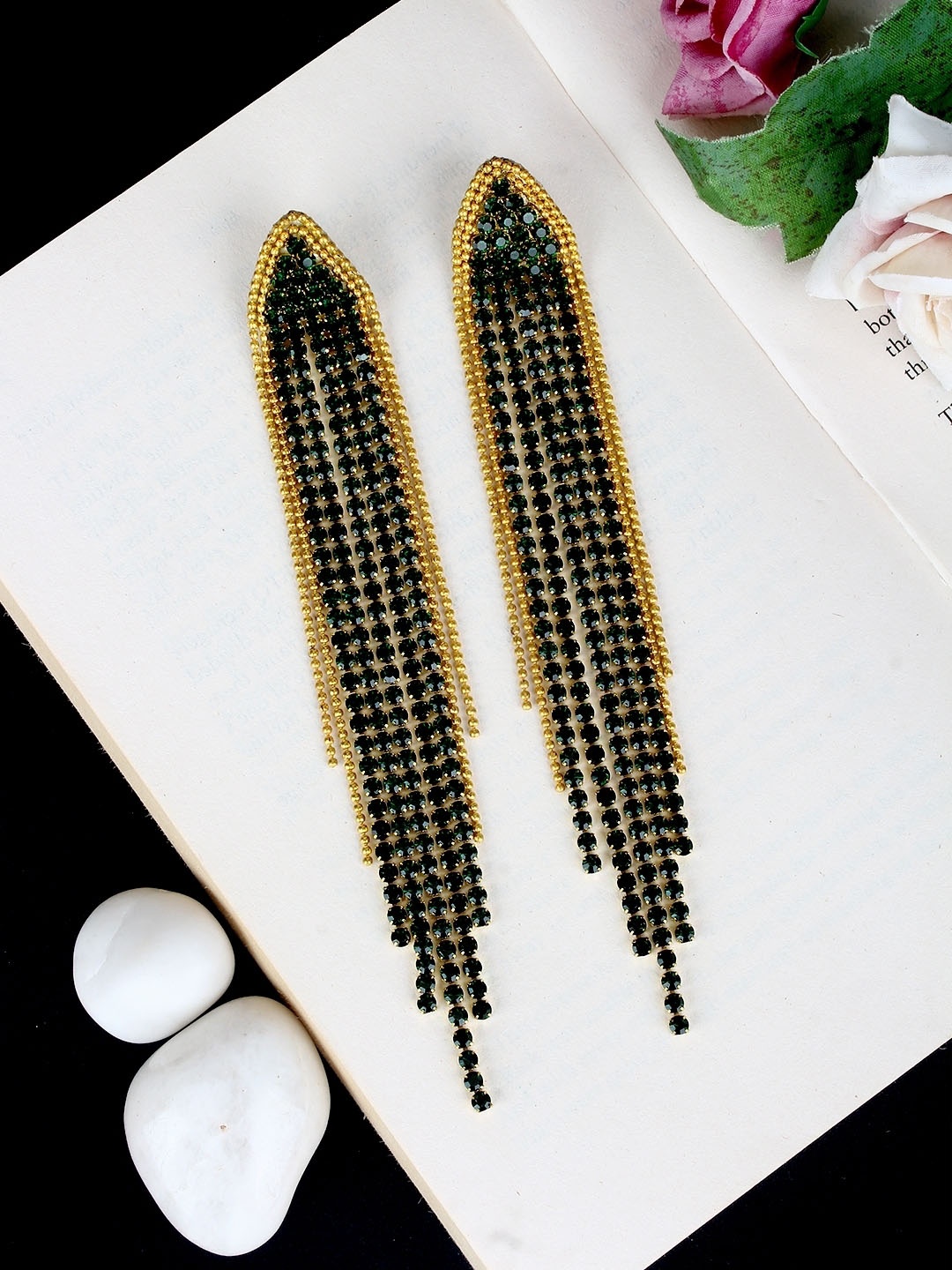 

KPOP Contemporary Drop Earrings, Gold