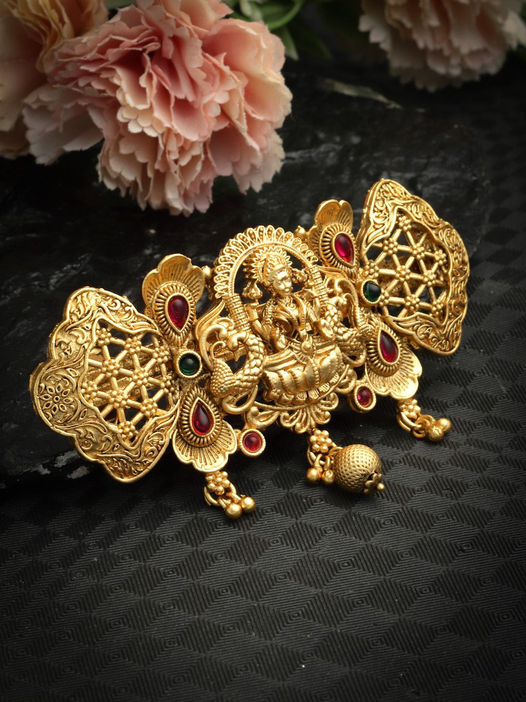 

VOGUE HAIR ACCESSORIES Women Embellished French Barrette, Gold