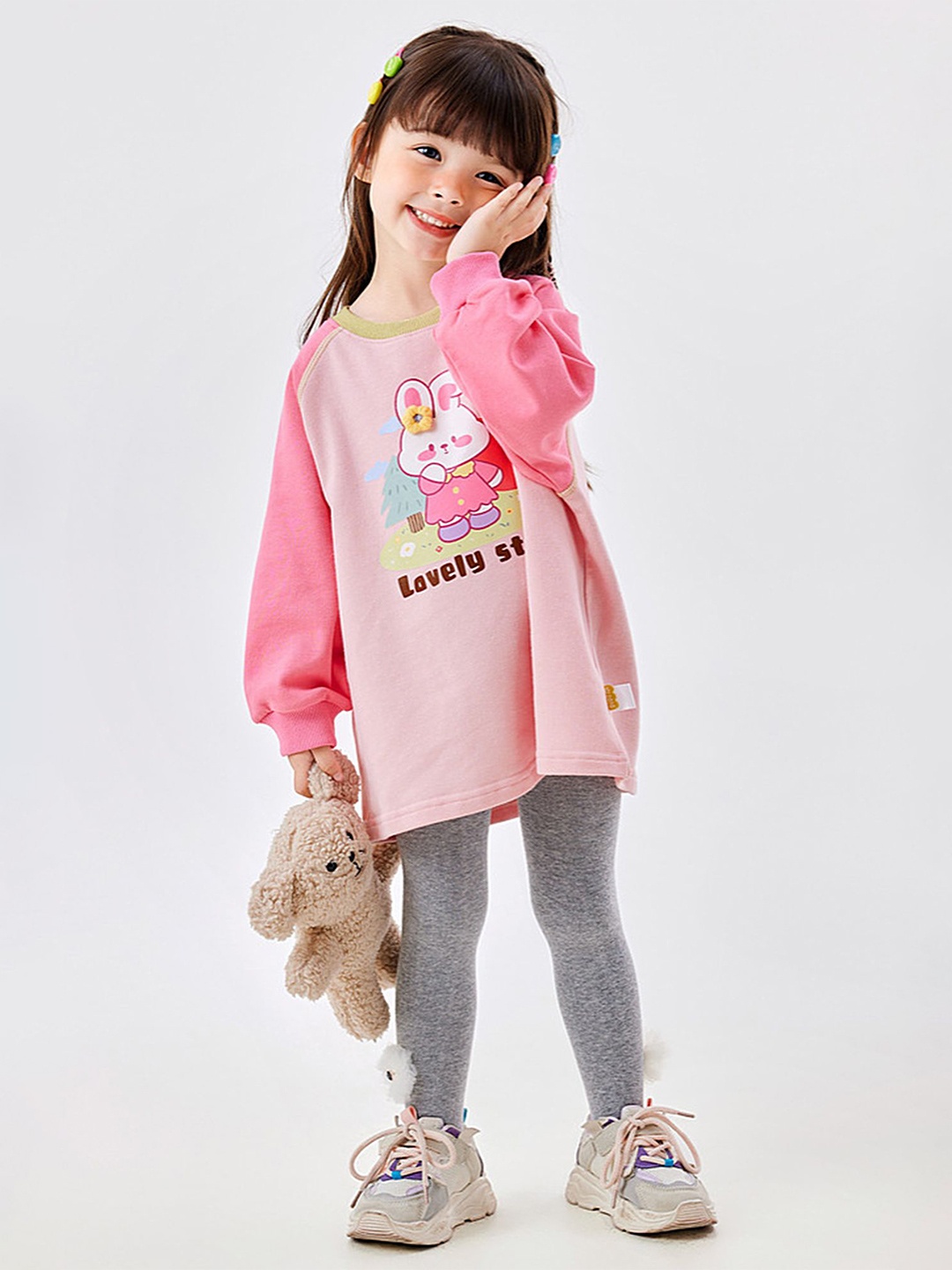 

LULU & SKY Print T-shirt Dress, Pink