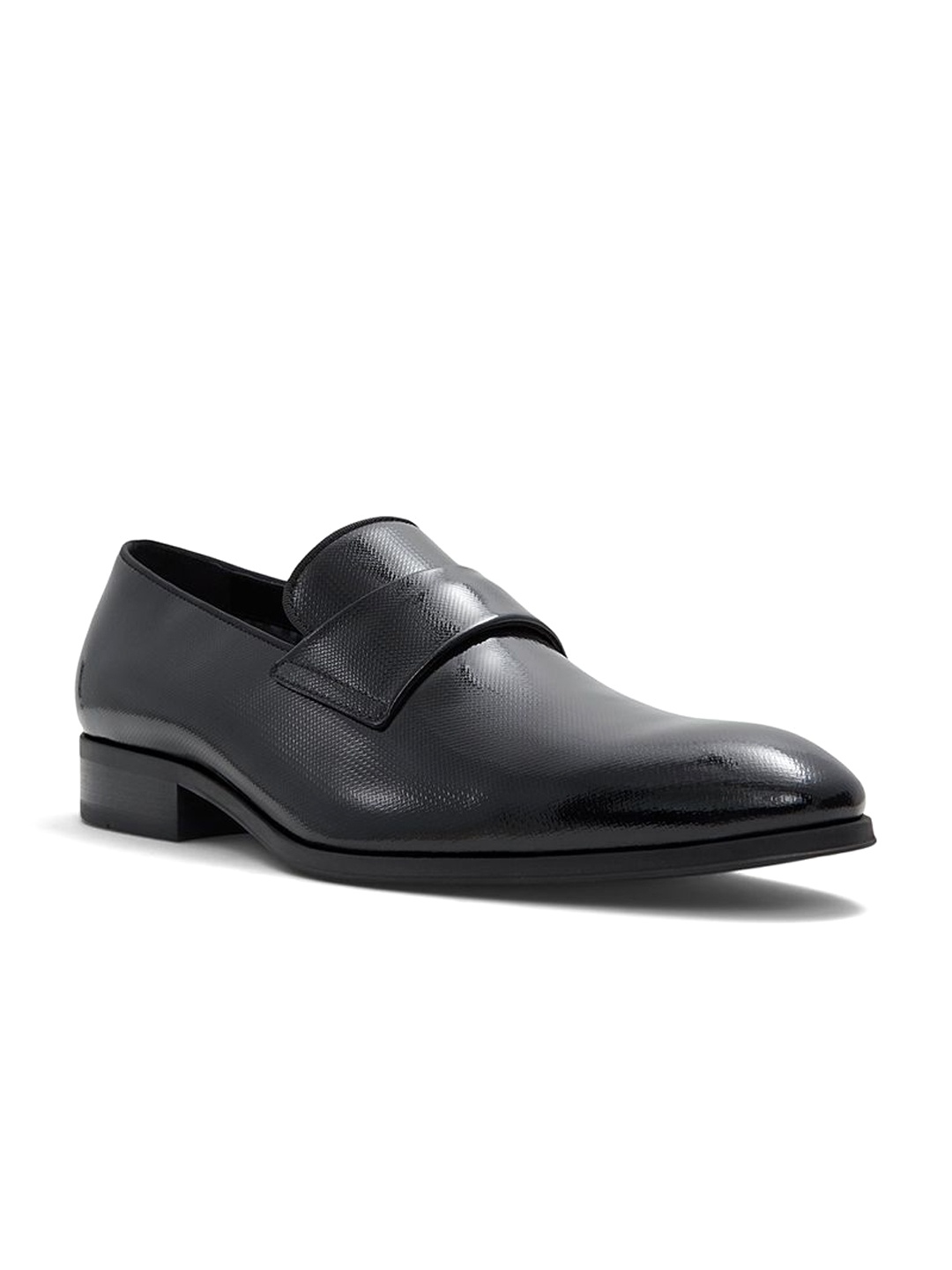 

ALDO Men Leather Formal Loafers, Black