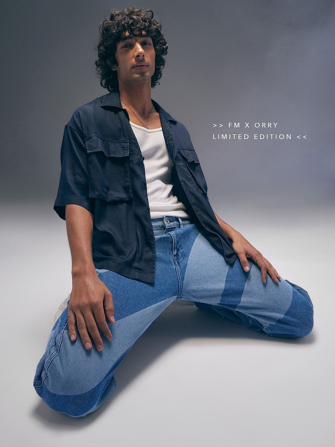 

Flying Machine Orry X Oversized Denim Shirt, Black