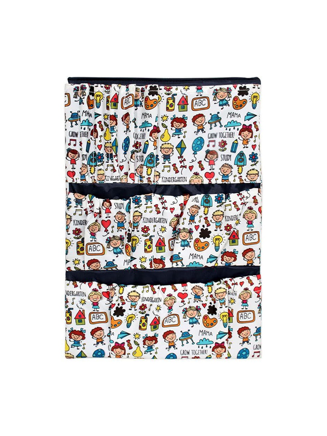

prettykrafts White & Blue Printed Reusable Multi-Utility Organisers