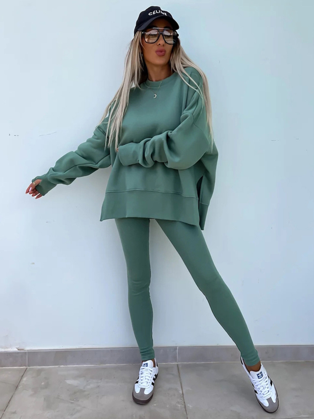 

LULU & SKY Sweatshirt & Leggings Co-Ords, Green