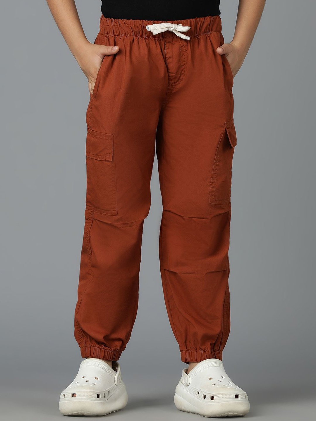 

TALES & STORIES Boys Loose Fit Joggers Trousers, Rust