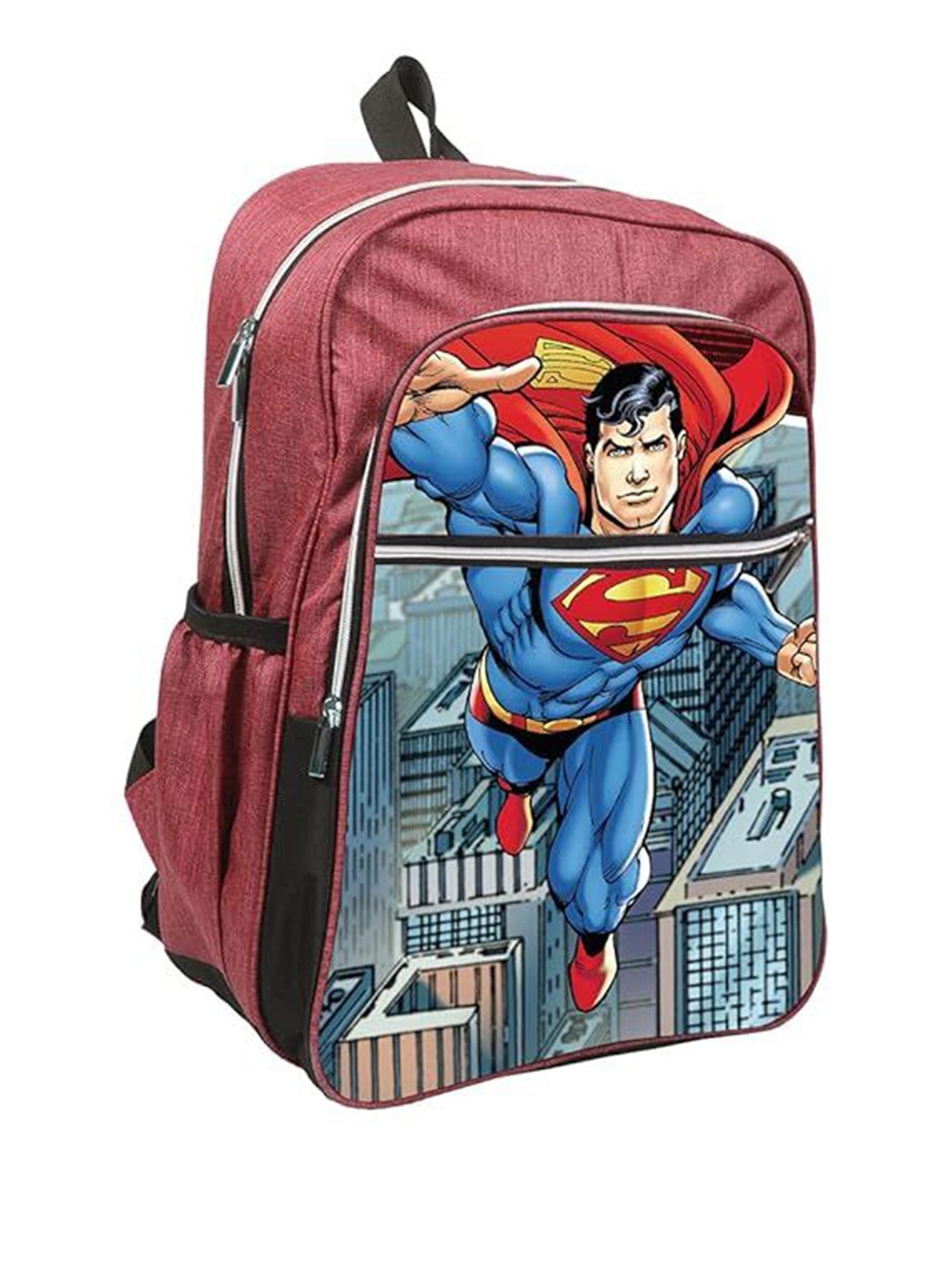 

prettykrafts Superman Printed Backpack Diaper Bag, Maroon
