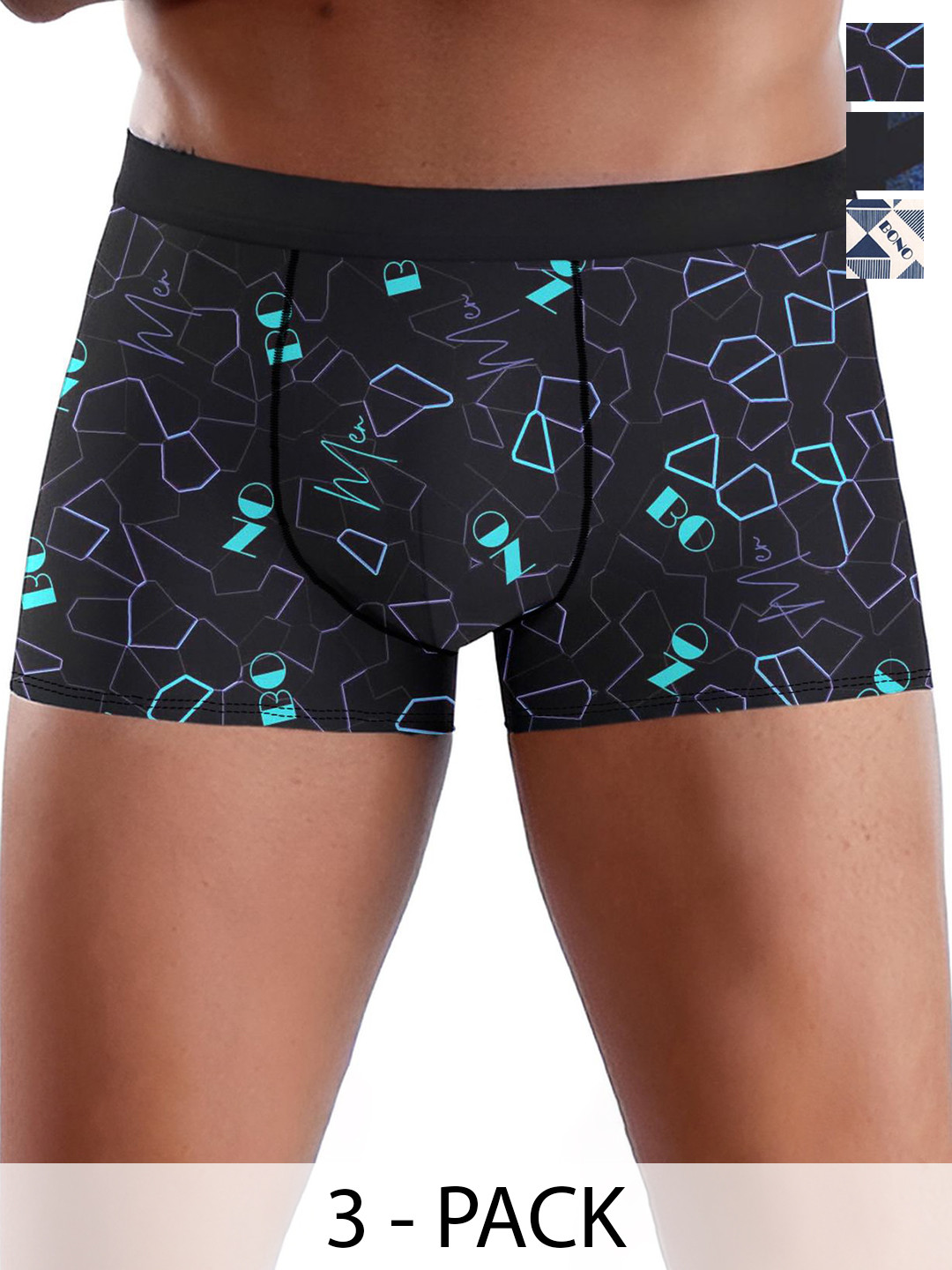 

DISPENSER Pack Of 3 Men Printed Short TrunkV11-C5-C6-C7-M, Cream