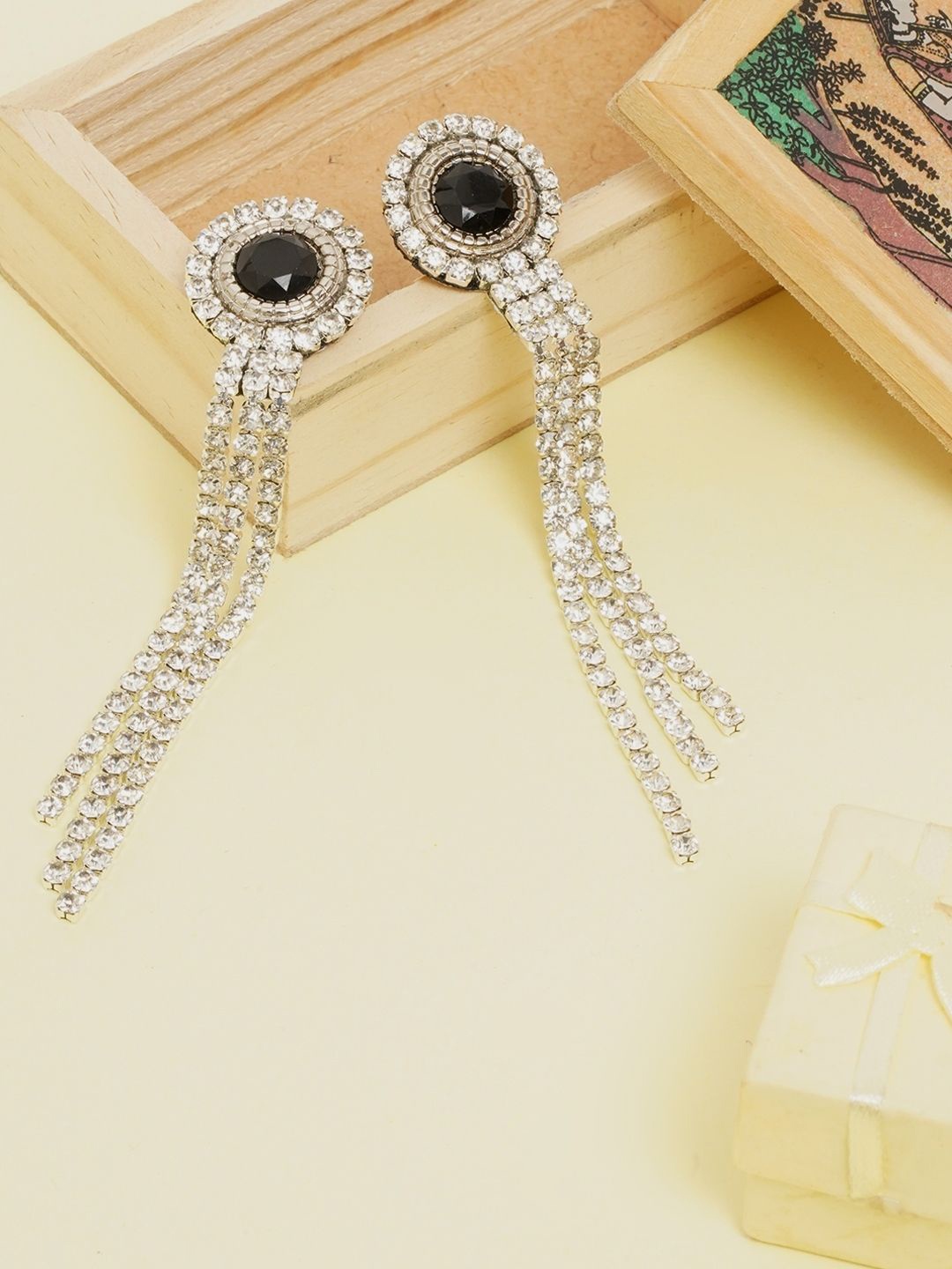 

KPOP Contemporary Drop Earrings, Silver