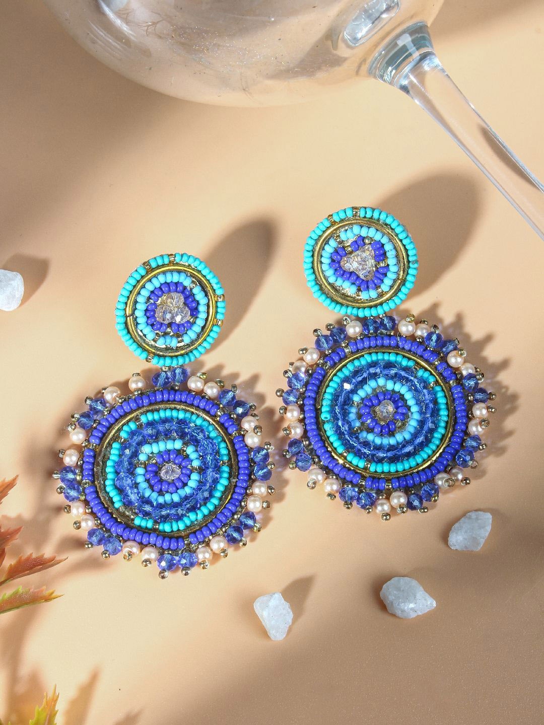 

KPOP Gold-Plated Contemporary Beaded Drop Earrings
