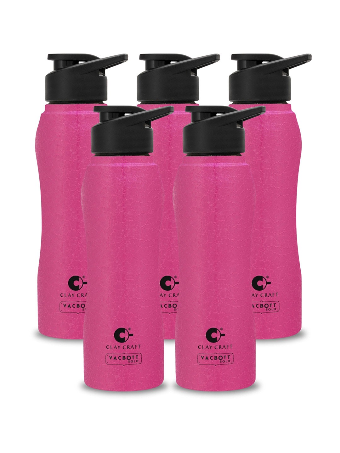 

Clay Craft Vacbott Neo 1000Ml Single-Wall Stainless Steel BIS Approved Water Bottle, Pink