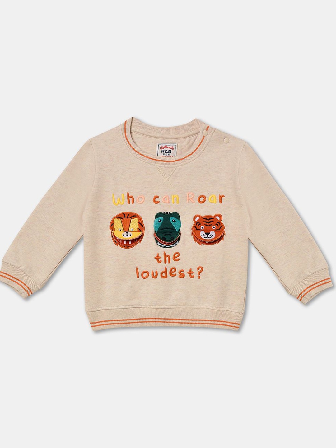 

R&B Girls Printed Sweatshirt, White