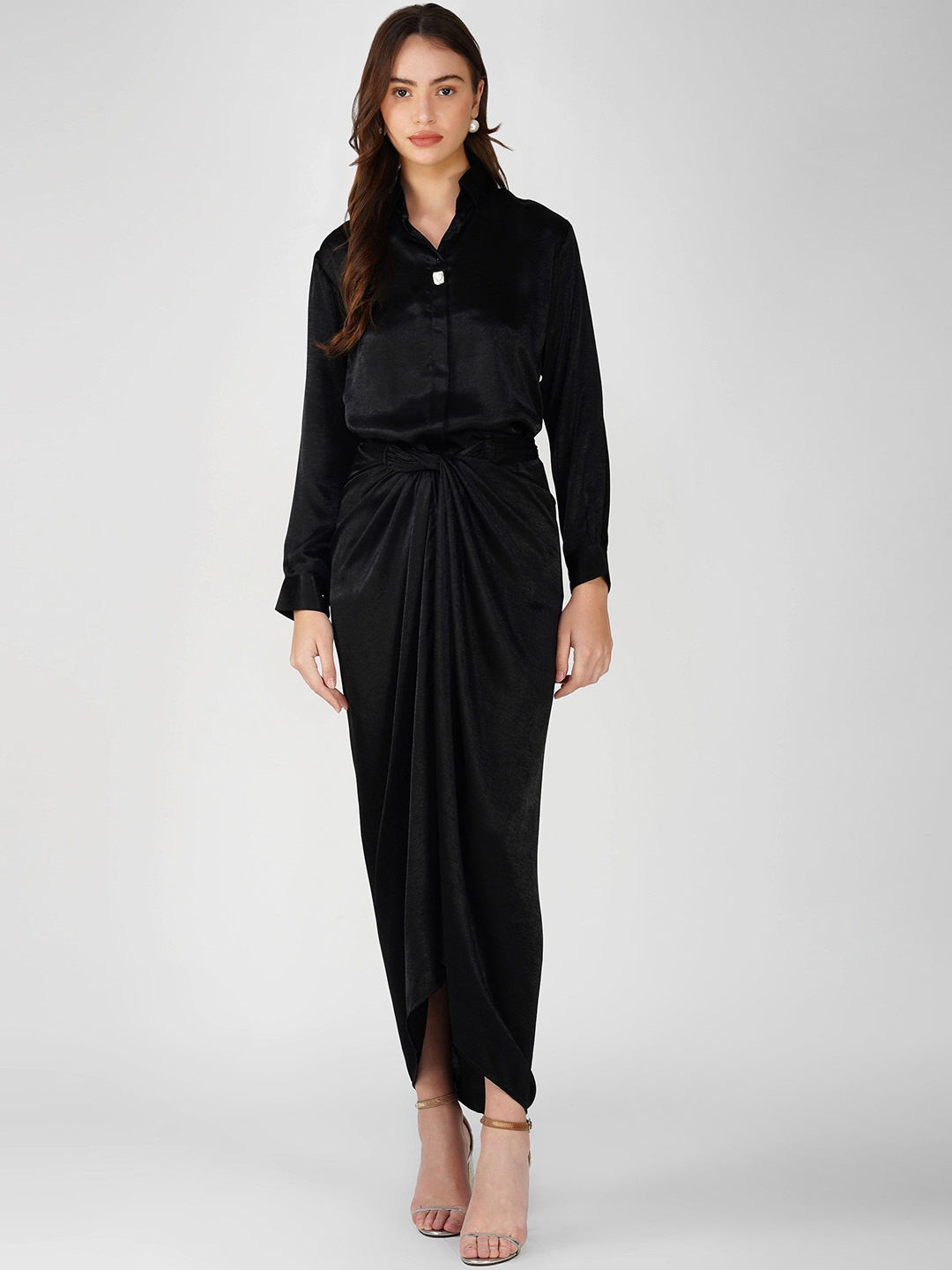 

Bindigasm Shirt With Skirt Co-Ords, Black