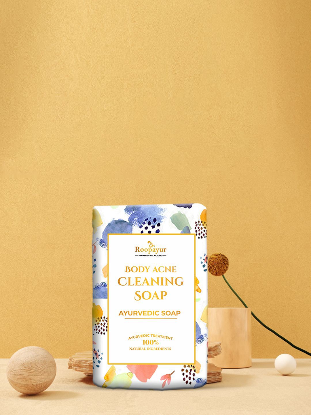 

ROOPAYUR Body Acne Cleansing Soap - 100 ml, Brown