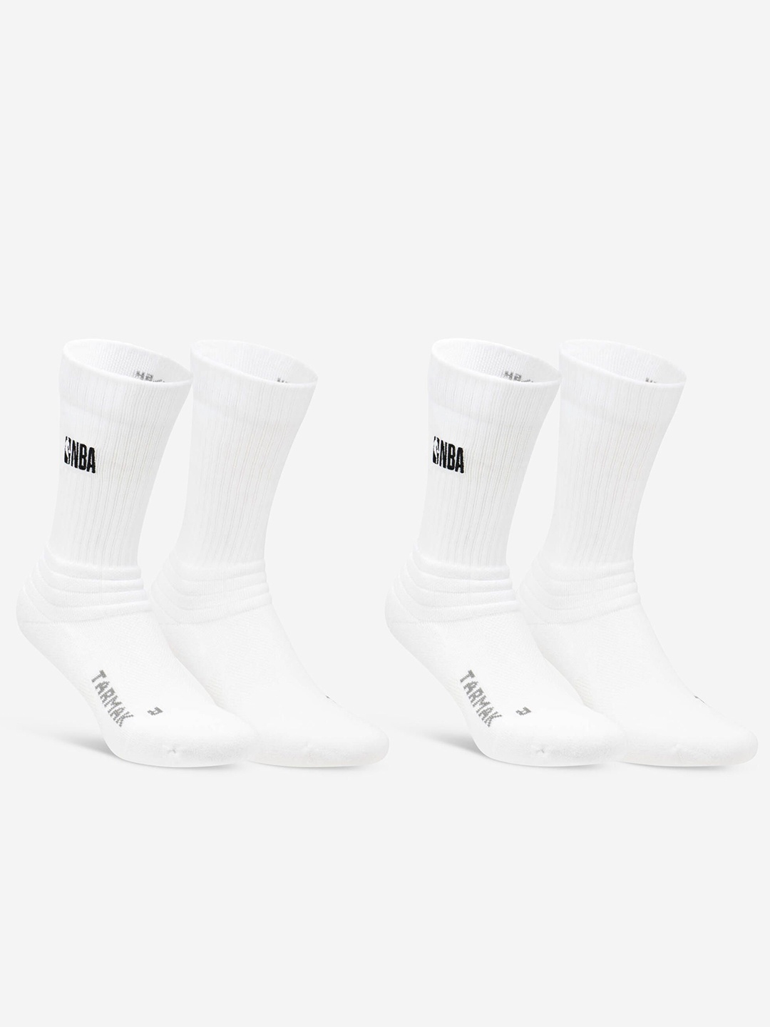 

TARMAK By Decathlon Men White Pack Of 2 Nba Above Ankle-Length Sport Socks