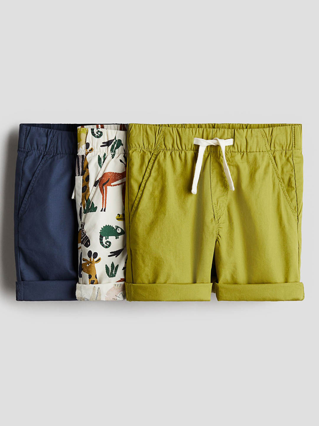 

H&M Infant Boys 3-Pack Cotton Shorts, White