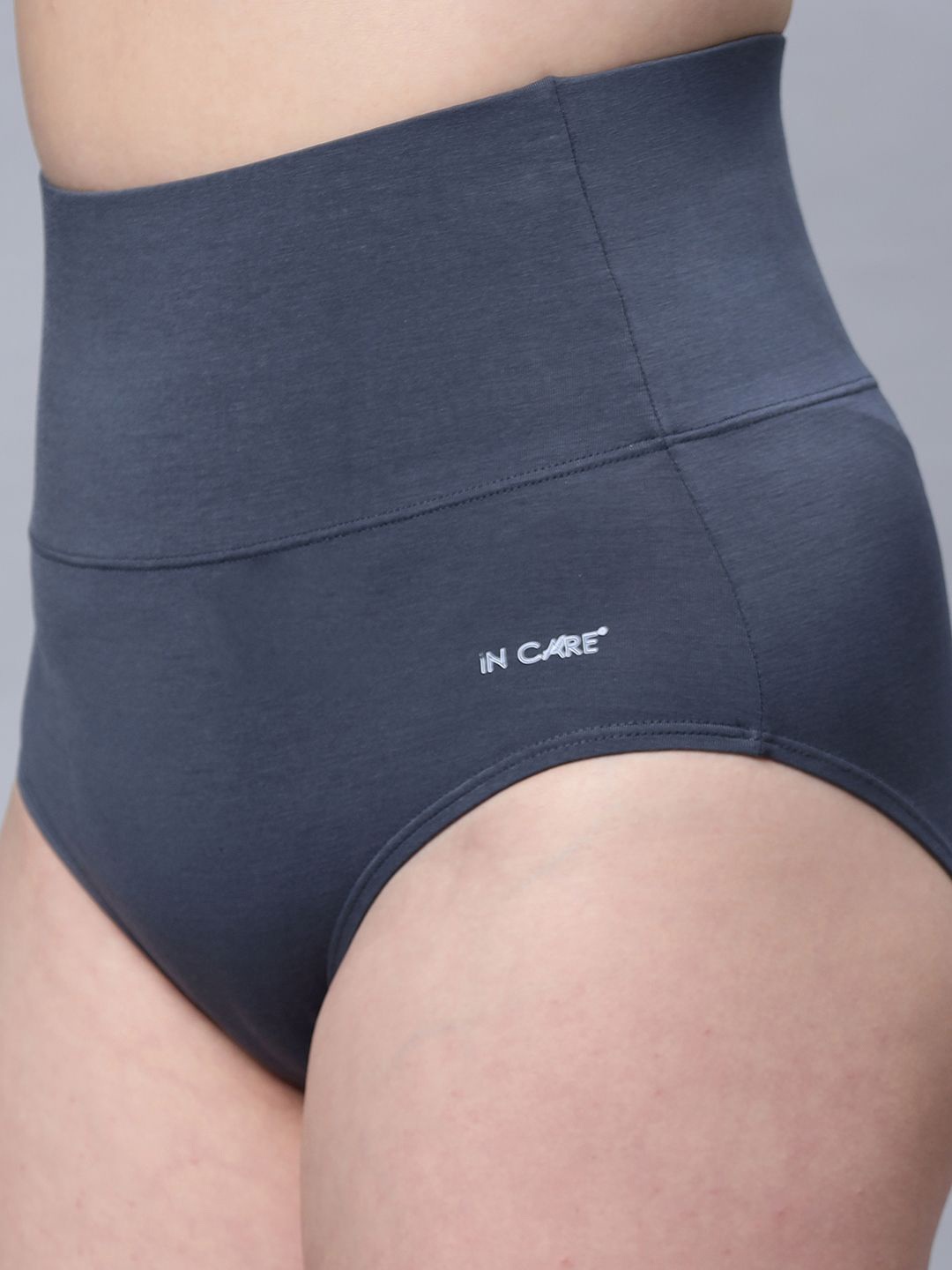 

In Care Women Solid Pure Cotton Assorted Hipster Briefs, Grey