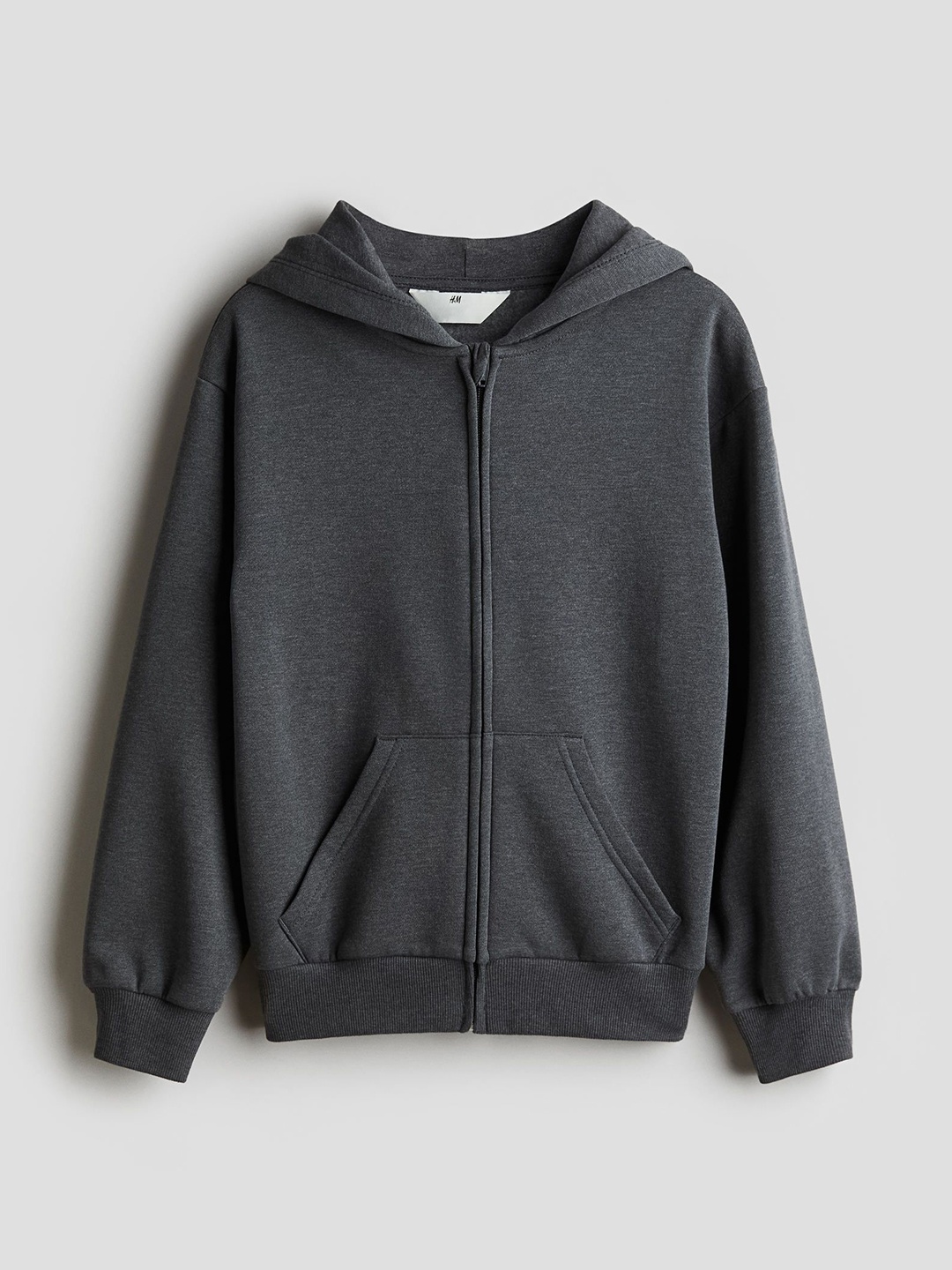 

H&M Girls Oversized Zip-Through Hoodie Sweatshirts, Grey