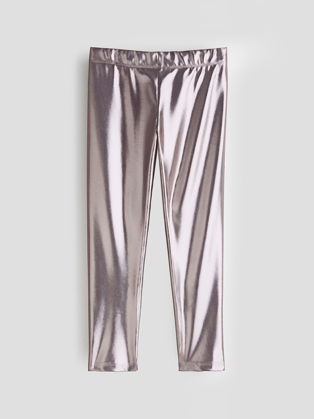 

H&M Girls Ankle Length Leggings, Silver