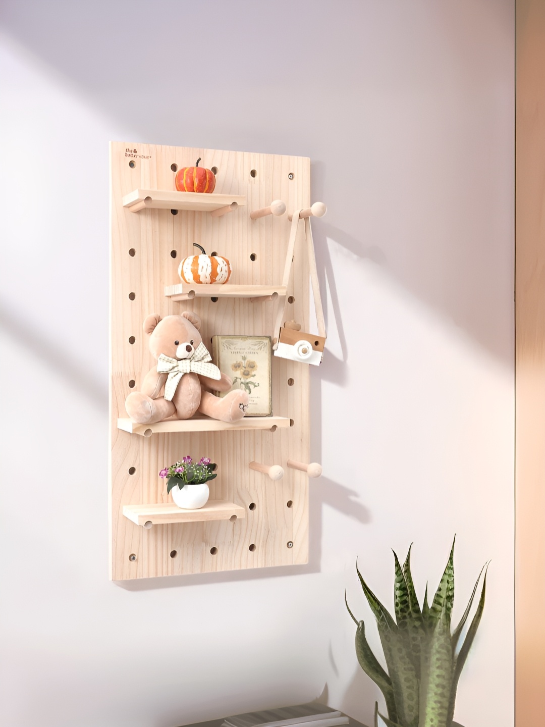 

The Better Home Brown Wooden Wall Shelves