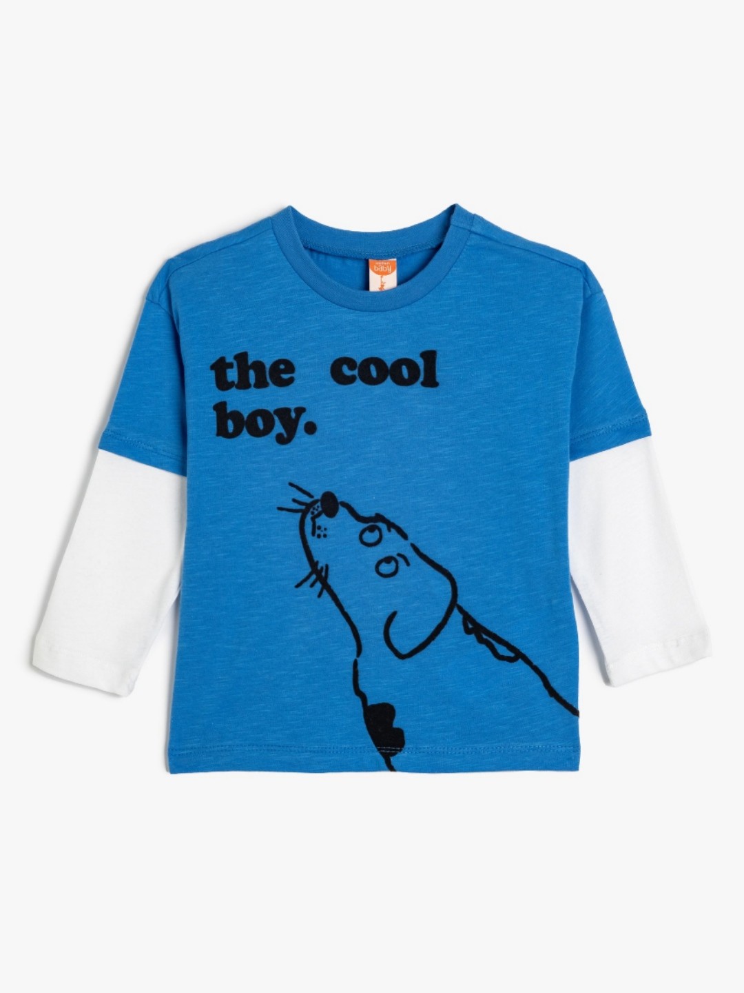 

Koton Boys Graphic Printed Round Neck Cotton T-shirt, Blue