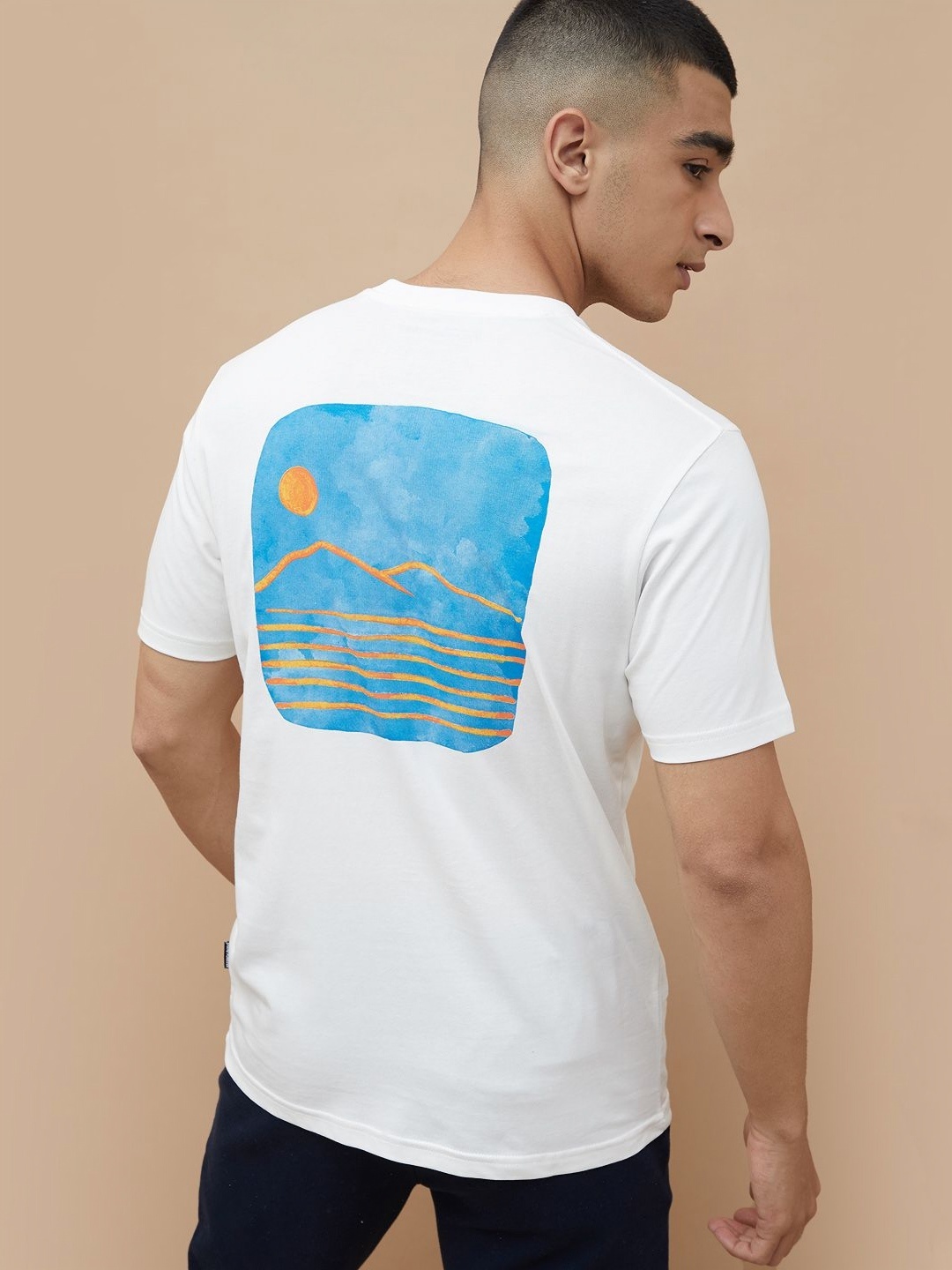 

Fame Forever by Lifestyle Men Graphic Printed Round Neck Cotton T-shirt, Off white