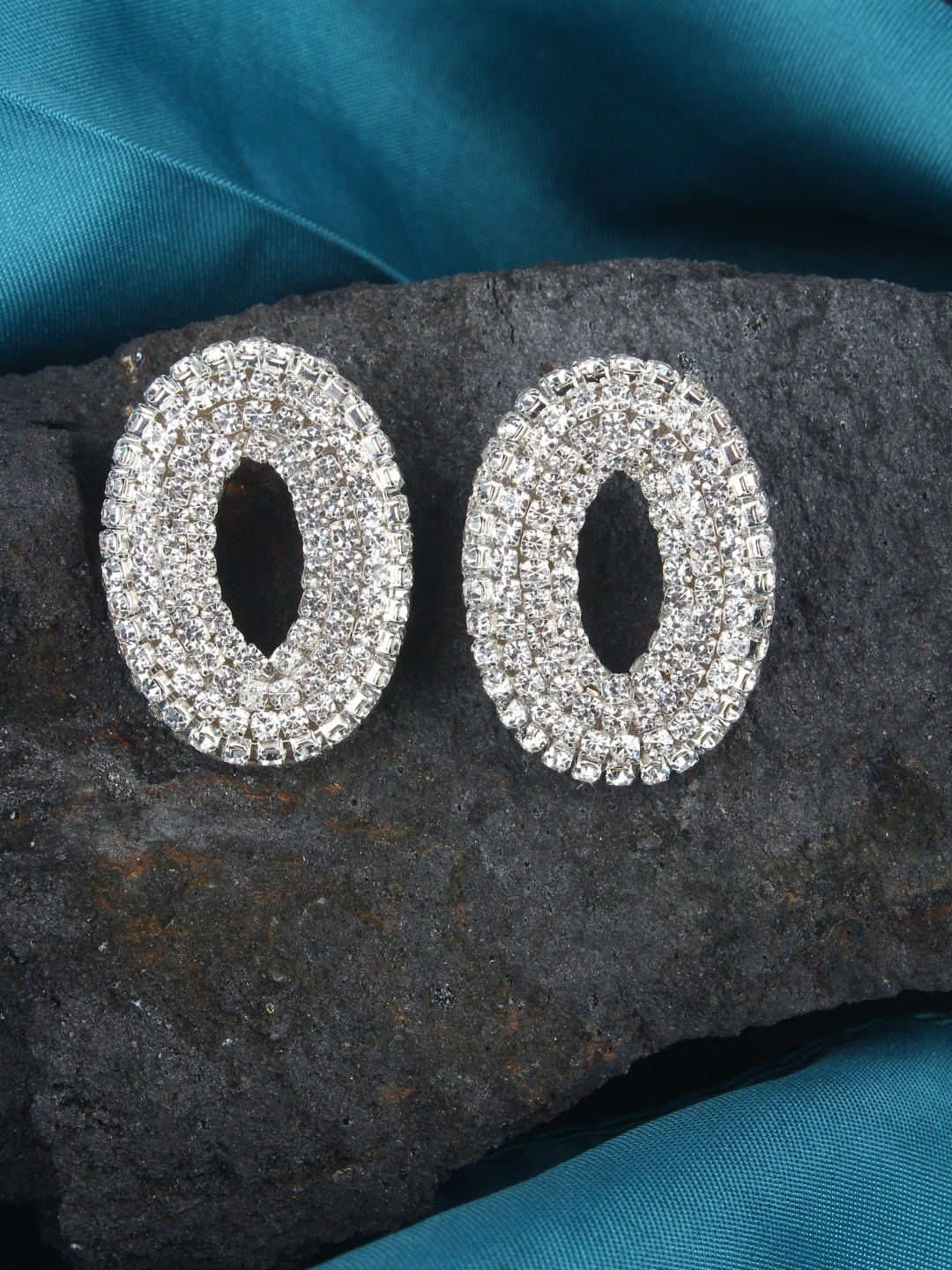 

KPOP Silver Plated Rhinestone Contemporary Studs