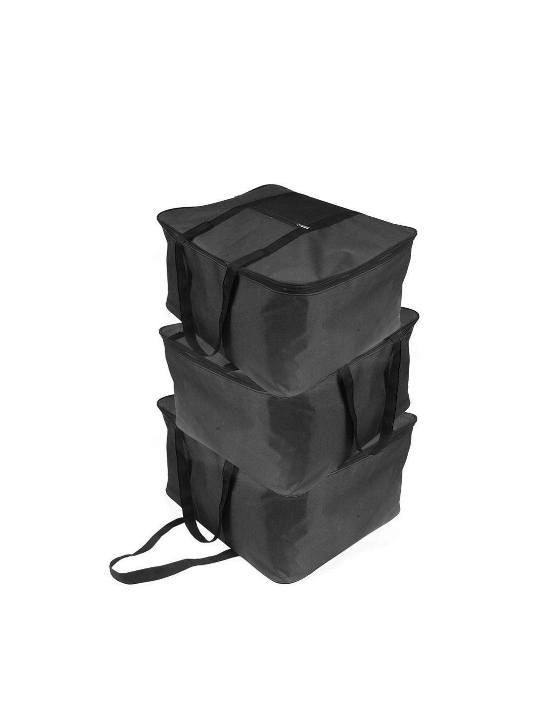 

prettykrafts Black 3 Pieces Reusable Multi-Utility Organisers