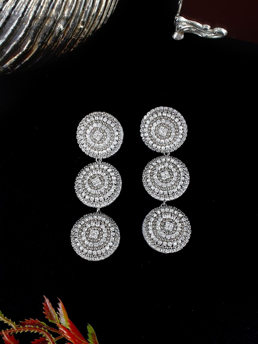 

KPOP Contemporary Drop Earrings, Silver