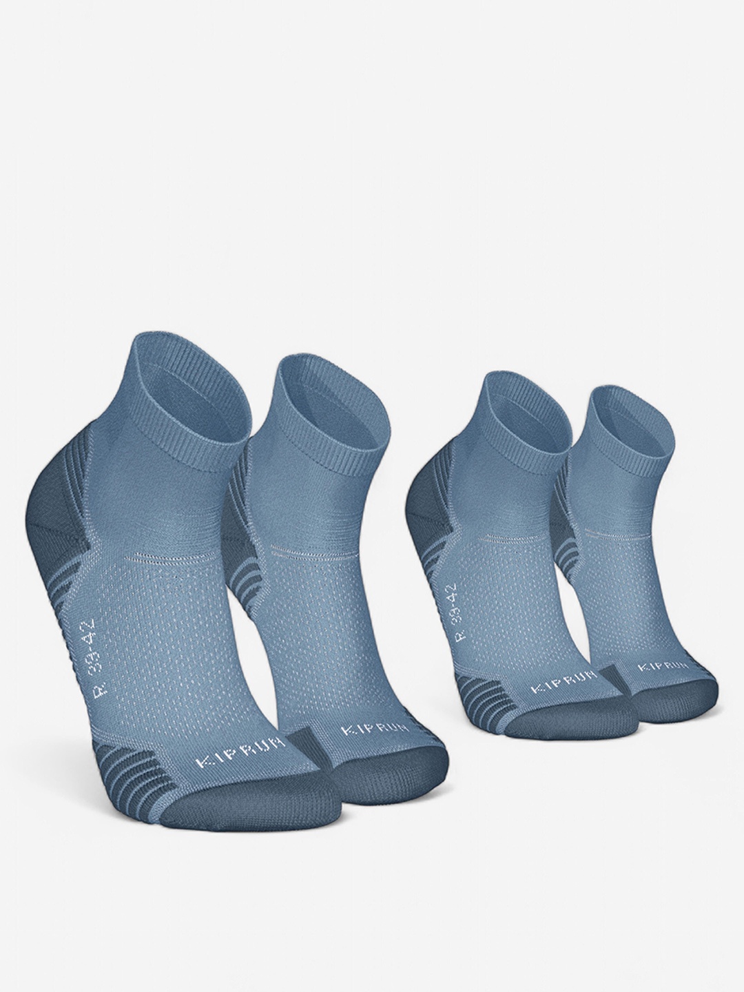 

KIPRUN By Decathlon Men Pack Of 2 Patterned Above Ankle Length Socks, Blue