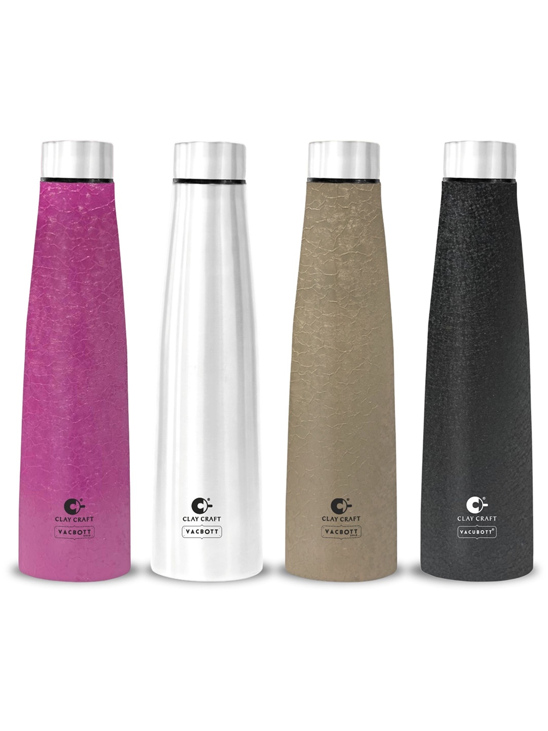 

Clay Craft Vacbott Chariott 900Ml Single-Wall Stainless Steel BIS Approved Water Bottle, Pink