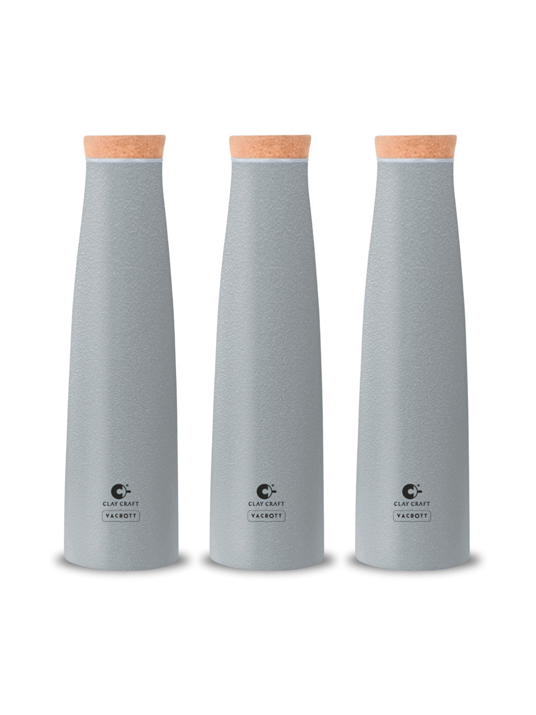 

Clay Craft Vacbott Chariott 900Ml Single-Wall Stainless Steel BIS Approved Water Bottle, Grey