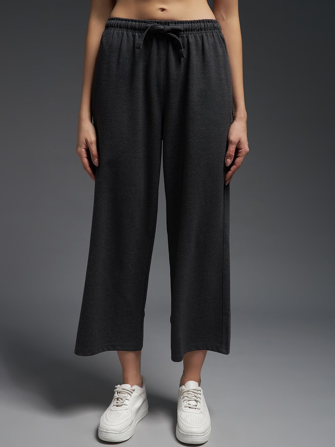 

MKH Women Cotton Mid-Rise Track Pant, Charcoal