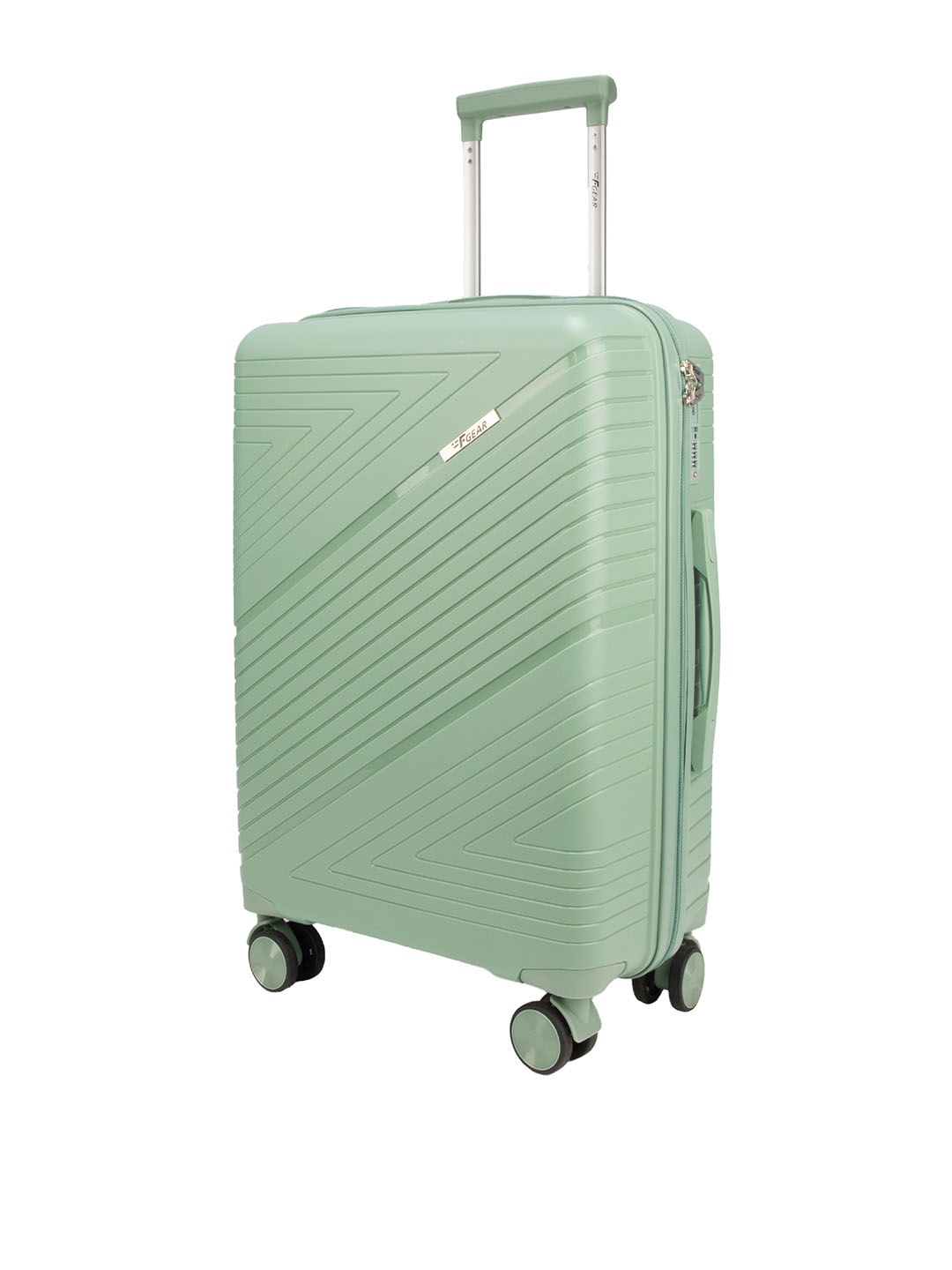 

F Gear Textured Hard-Sided Cabin Trolley Bag, Green