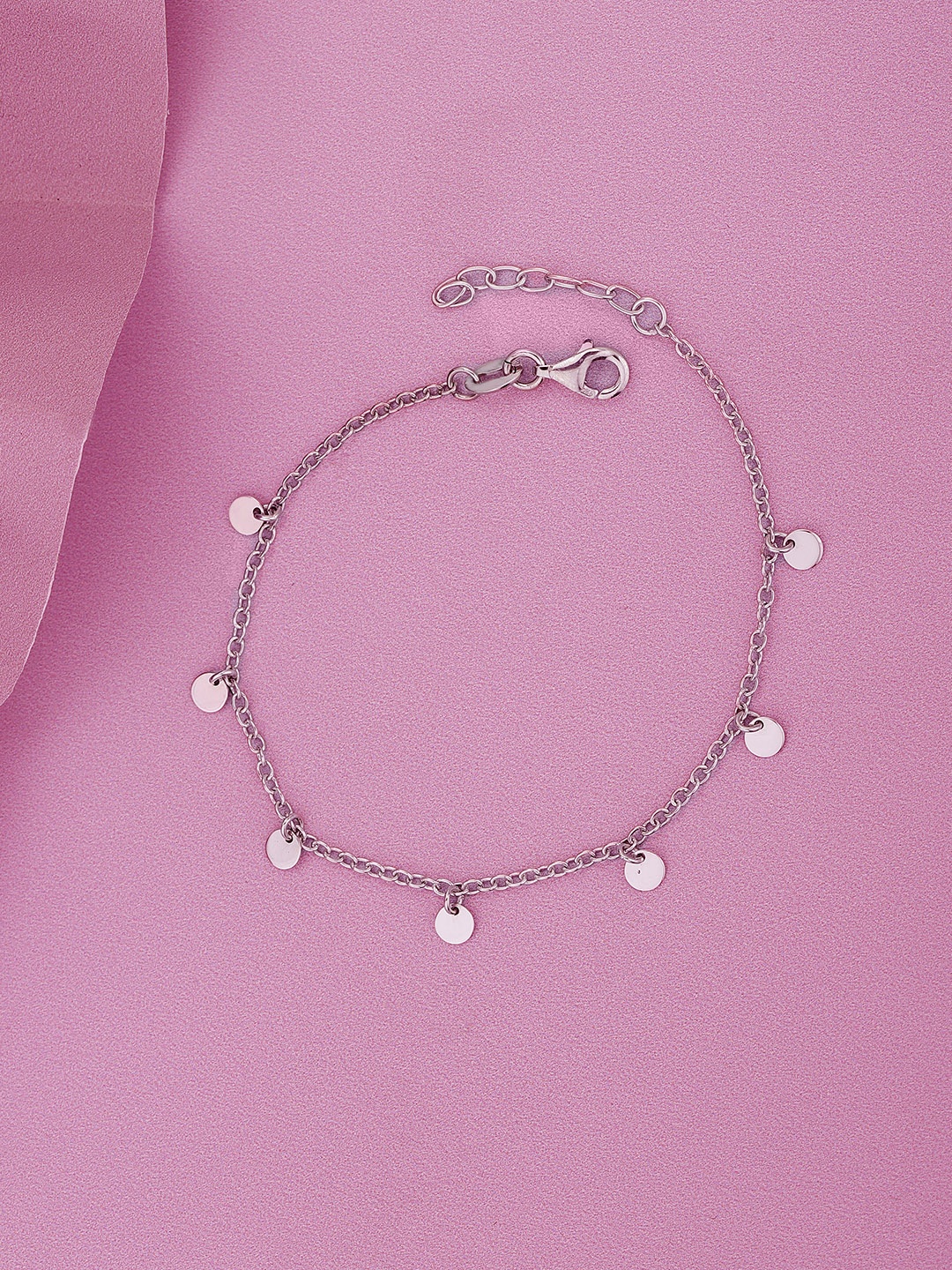 

Sangria Rhodium-Plated 925 Sterling Silver Charm Bracelet
