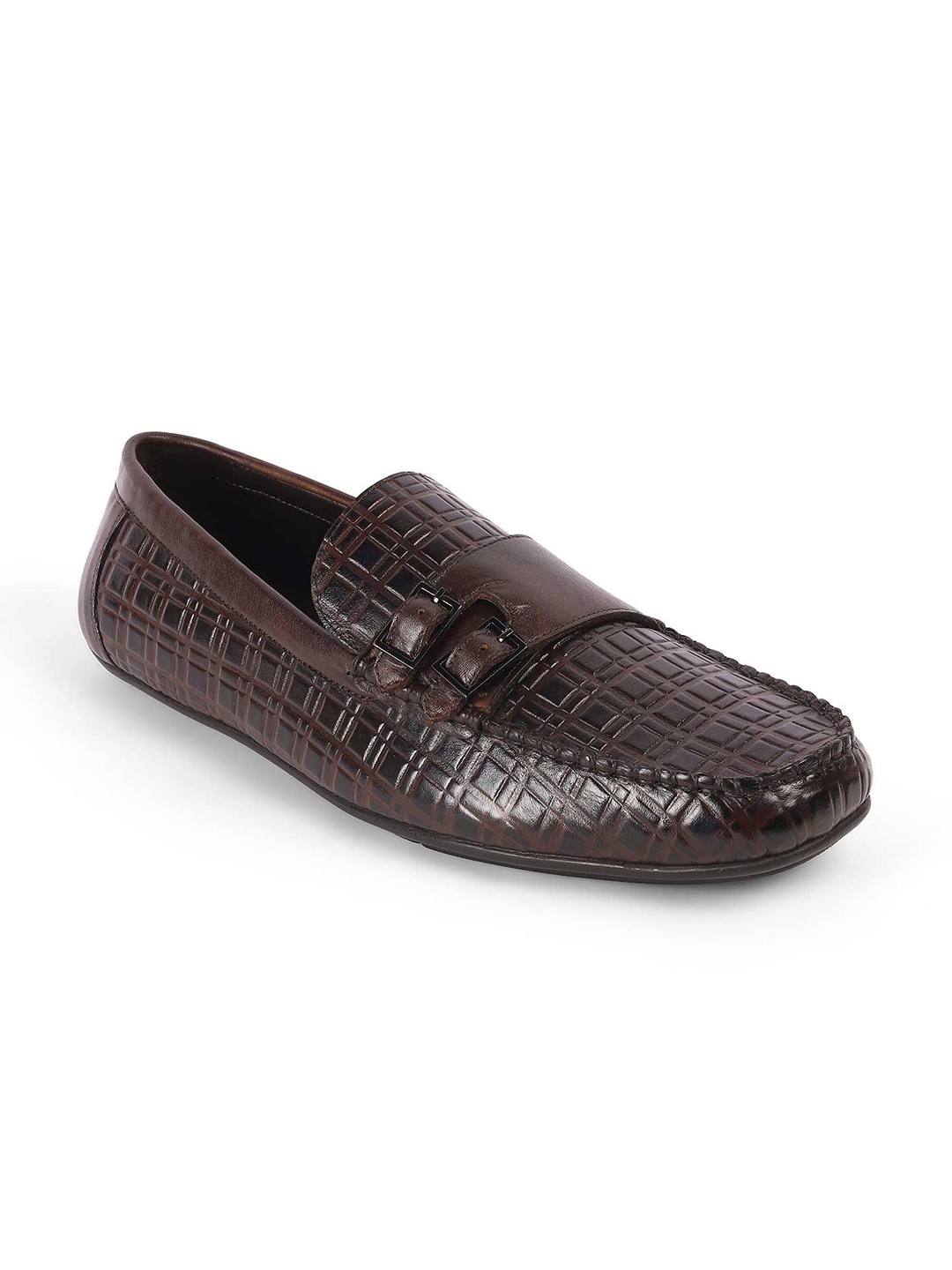 

Tresmode Men Leather Driving Shoes, Brown