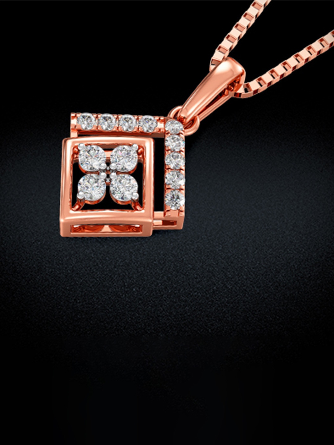 

Joyalukkas 22KT Pendant Diamond weight: 0.02 carat, Rose gold