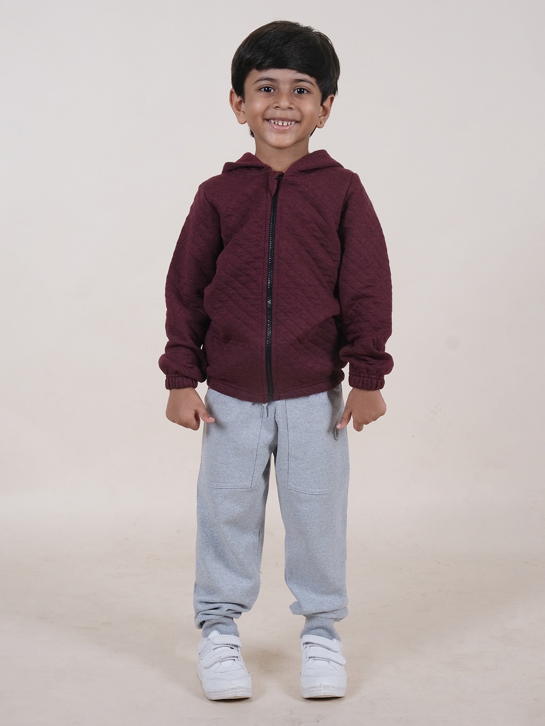 

KiddoPanti Boys Hooded Tracksuits, Maroon