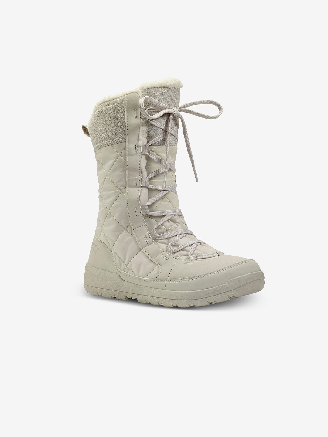 

Quechua By Decathlon Women High Ankle Warm Waterproof Snow Hiking Boots, Beige