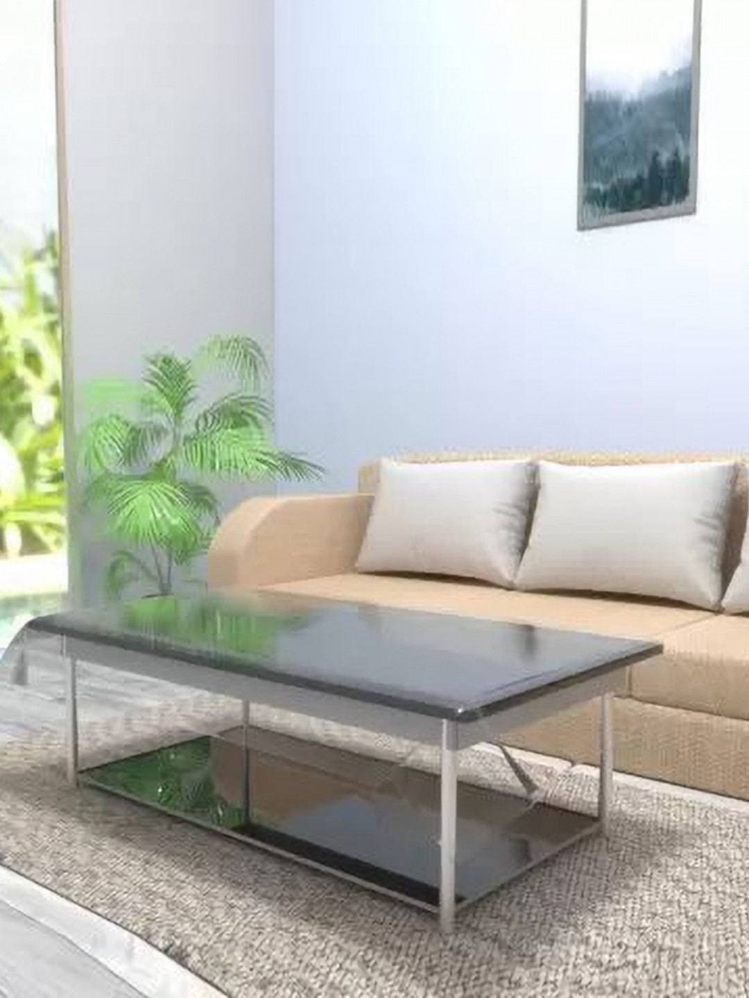 

LooMantha Transparent Plastic 4-Seater Table Cover