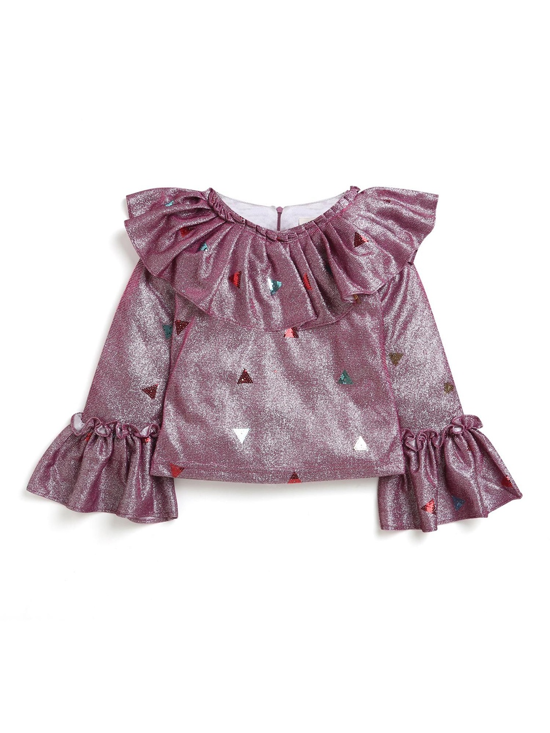 

Tiny Girl Embellished Round Neck Top, Lavender