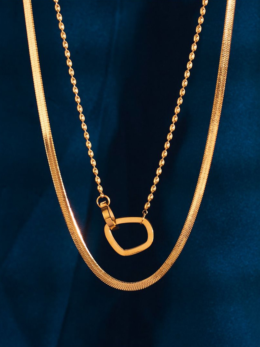 

SALTY Stainless Steel Classic Beauty Layered Necklace, Gold