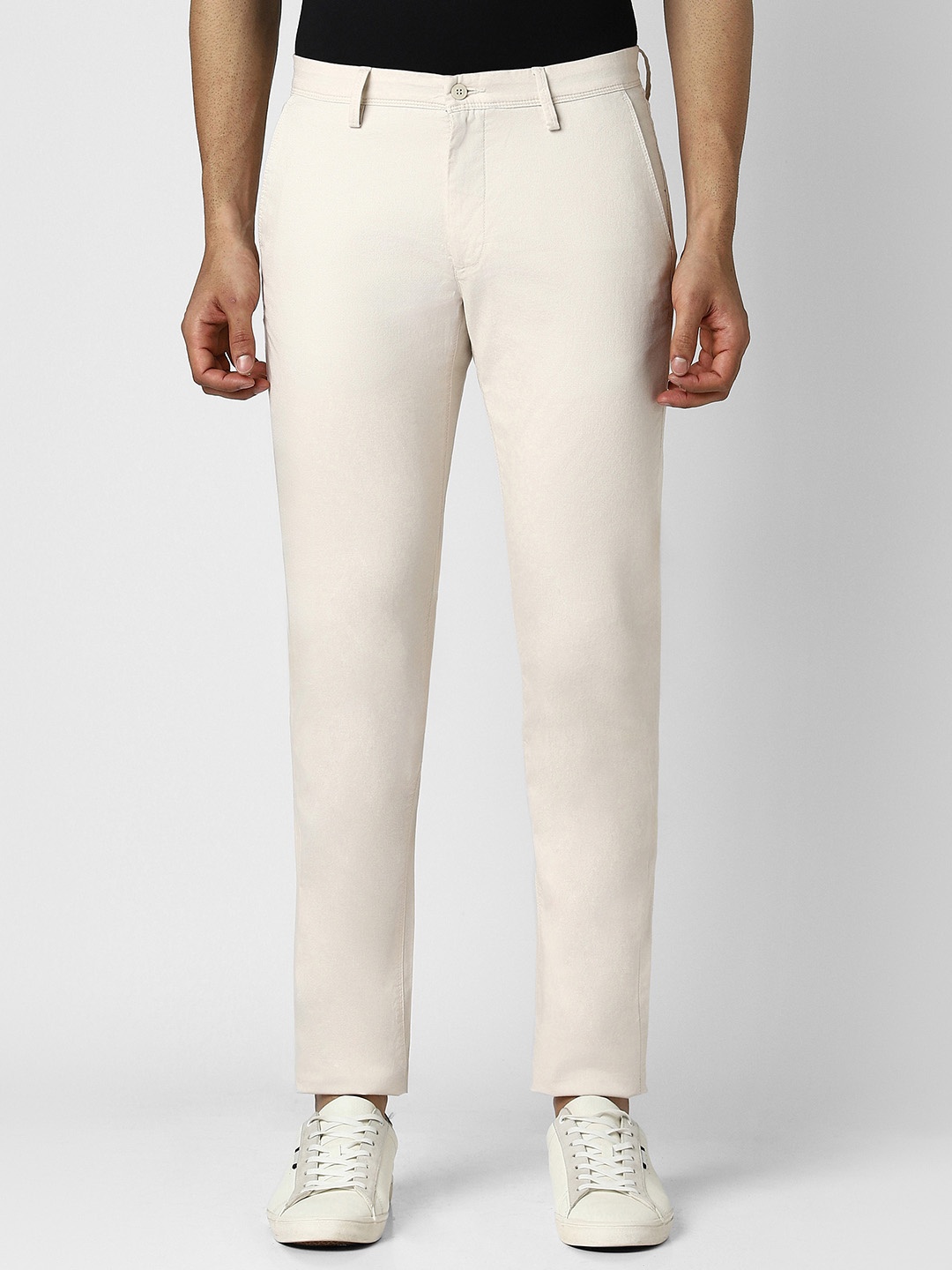 

Van Heusen Sport Men Cotton Slim Fit Regular Trousers, Off white