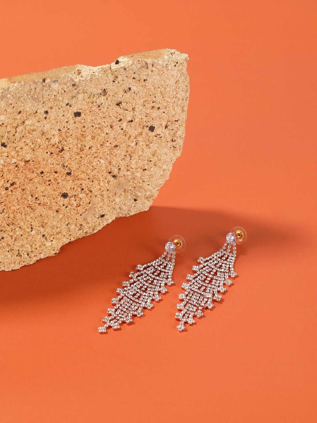 

KPOP Contemporary Drop Earrings, Rose gold