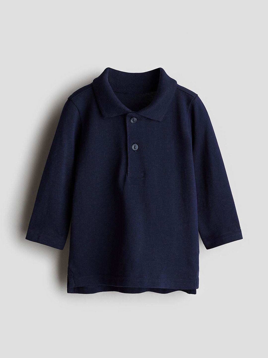 

H&M Infant Boys Long-Sleeved Piqu Polo Shirt, Blue