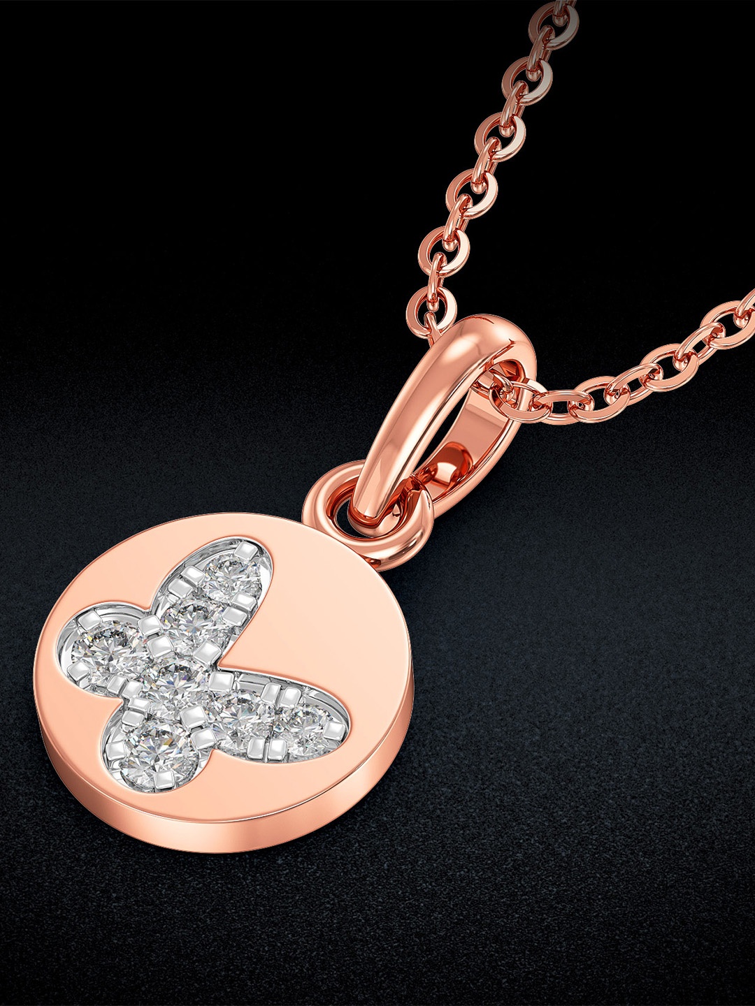 

Joyalukkas Women Rose Gold Pendant Diamond