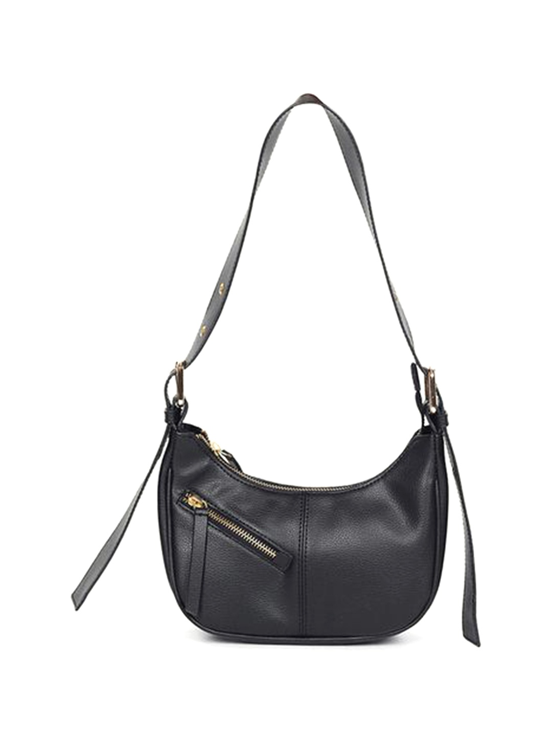 

White Lily Women PU Structured Handheld Bag, Black