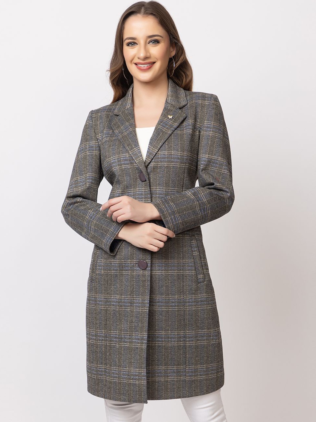

TWENTY ME Single-Breasted Overcoat, Grey