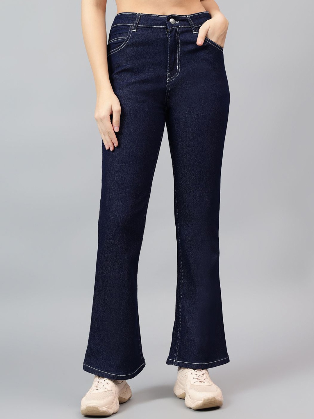

Kotty Women Bootcut High-Rise Stretchable Jeans, Blue