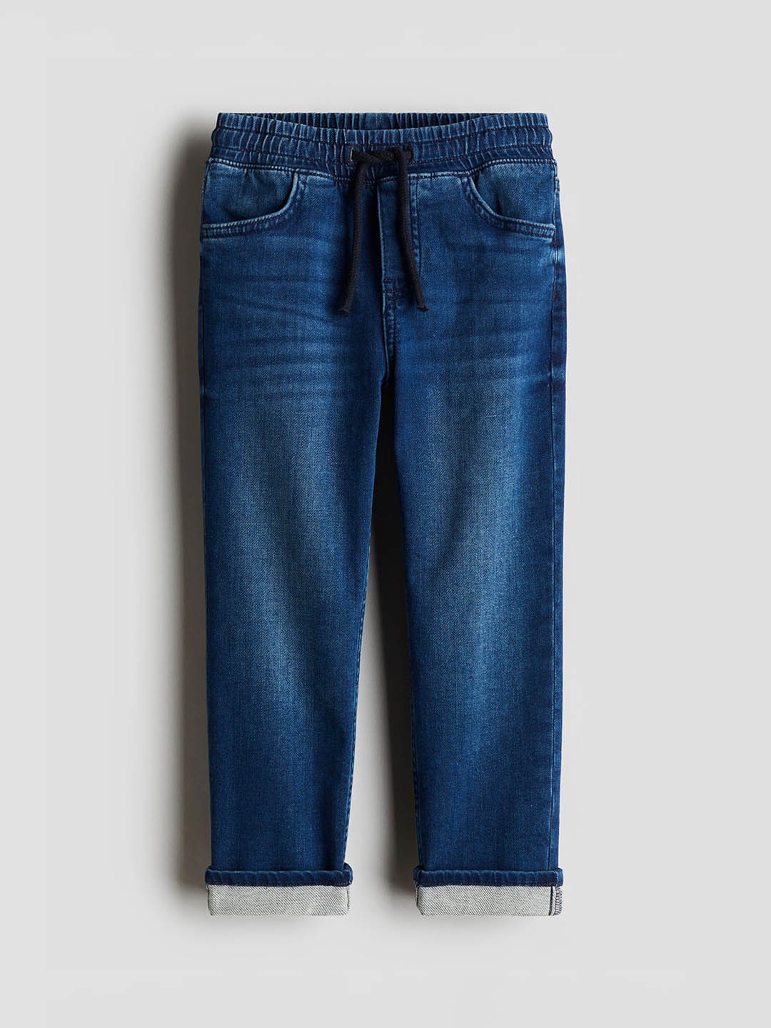 

H&M Boys Cotton Denim Joggers, Blue